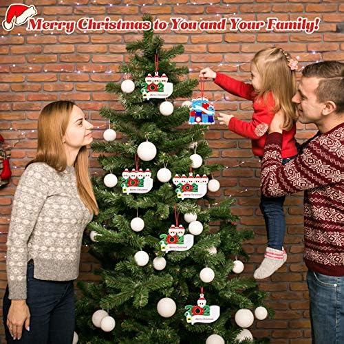 Kitway 2021 Personalizirani ukras za božićno drvce - preživjela obiteljska posebna uzorkom, uradi sam obiteljsko ime božićne