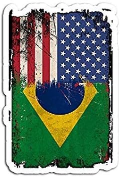 Brazilska Amerikanka u SAD -u Brazilska grafička naljepnica s nevolji - naljepnica grafička - vodootporna - rez otporna na