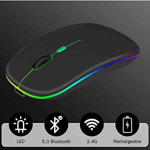 Miš na 2,4 Ghz i Bluetooth, Punjiva bežični miš za Huawei P40 Pro + Bežična Bluetooth miš za laptop / PC / Mac / Pc / tablet