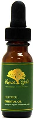 0,6 oz sa staklenom kapaljkom vrhunsko esencijalno ulje muškatnog oraščića tekuće zlato čista organska prirodna aromaterapija