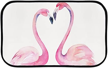 Vantaso meka prostirka za kupanje prostirke Valentines akvarel flamingos non Slip dootmat prostirke za kupaonicu za dnevnu