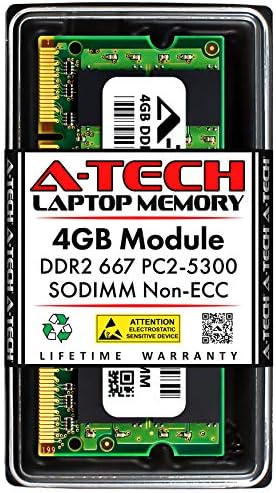 A-TECH 4GB DDR2 667MHz SODIMM PC2-5300 1.8V CL5 200-PIN NONECC UNFUFED LAPTOP RAM memorija komplet za nadogradnju