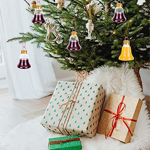 Watayo 16 komada božićne kuglice za piće-xmas-a ispunjeni ritam drveta čisto plastični božićni ukrasi zvona oblik za Xmas