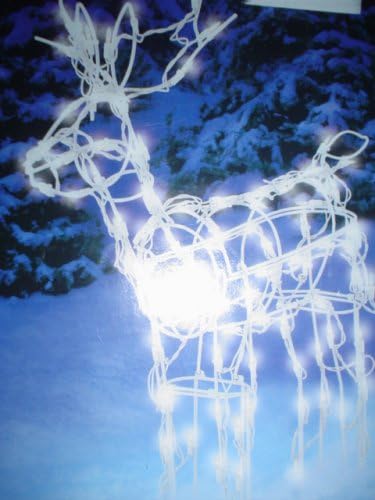 Novo 30 bijelo bistro osvijetljeni jeleni, osvijetljeni dvorište