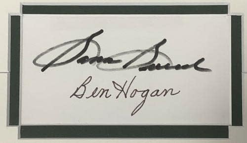 Ben Hogan s potpisom indeksne kartice Sam Snead uokviren Matted Golf Auto Hof Masters JSA - Fotografije s autogramima golfa