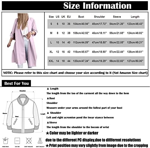 Sgasy Womens 2022 modno casual otvoreni prednji tiskani kardigans džemperi tanki kaputi jakne vanjske odjeće