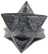 Hematita Merkaba 1 inčni zvijezda Jet International Healing Healing Gun Metal Stone Duhon India A ++ kristalna terapija Geometrija