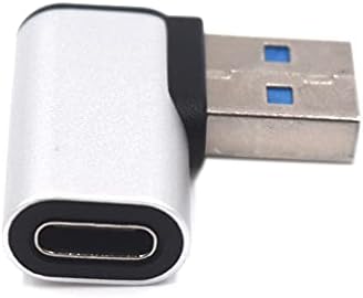 Kework 2 Pack USB Adapter tipa A do USB tipa C, 90 stupnjeva lijevog kuta USB C na USB 3.0 adapter, sinkronizaciju podataka