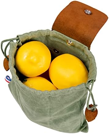 Voštana platna za hranjenje torbice za planinarenje, srušena vreća s kožnim remenom s strukom s crtanjem i kopčom, višenamjenska