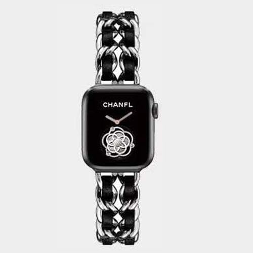 Prikladno za Apple Watch s Apple Watch 6/5 / 4/3 / 2/1 / SE metalni kožni lanac remena Small Miris remen