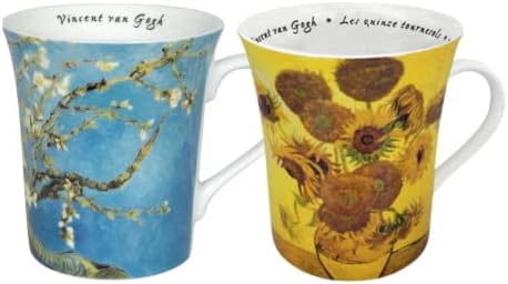Van Gogh set šalice za kavu od 2 - Veliki umjetnički poklon - velike kafićeve kafiće 14oz kapacitet - napravio Konitz