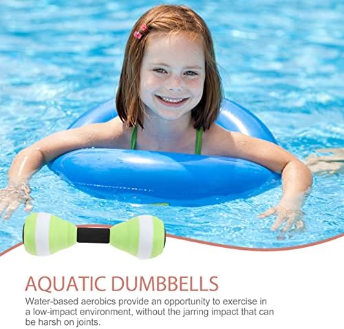 Utezi vode za bazen za vježbanje: Eva vodeni bučice vode aqua fitnes vage vježbe za ručni bar za plivanje set od 2, zelena