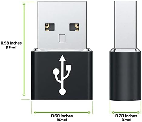 USB-C ženska osoba za USB muški brzi adapter kompatibilan s vašim Asus rog telefonom 2 za punjač, ​​sinkronizaciju, OTG uređaje