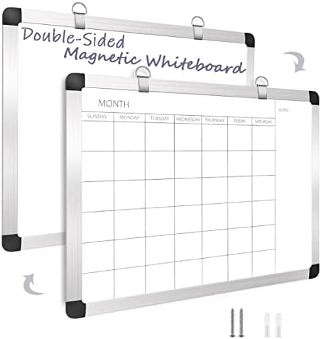 Mjesečna kalendarska ploča za suho brisanje, ploča s magnetskom površinom za zid, ured / školu / dom, viseća ploča na aluminijskom
