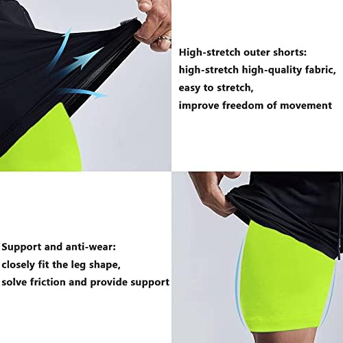 Muške kratke hlače za trčanje od 9 u 1 brzosušeća sportska odjeća za teretanu s bočnim džepovima