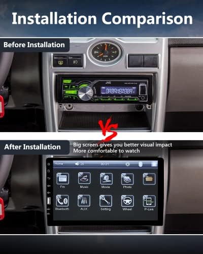 Hikity 9 -inčni zaslon s jednim dinom zaslonom osjetljivim na automobil s Bluetooth automobilom Radio FM Audio prijemnik,