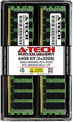 A-TECH 64GB KIT memorija RAM-a za Supermicro SYS-2029BT-DNC0R-DDR4 2400MHz PC4-19200 ECC učitavanje smanjenog LRDIMM 2RX4