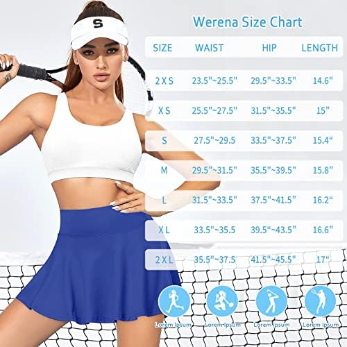 Pleaded teniska suknja za žene s kratkim hlačama atletskim golf skortsima s džepovima s visokim strukom treninge s trčanjem
