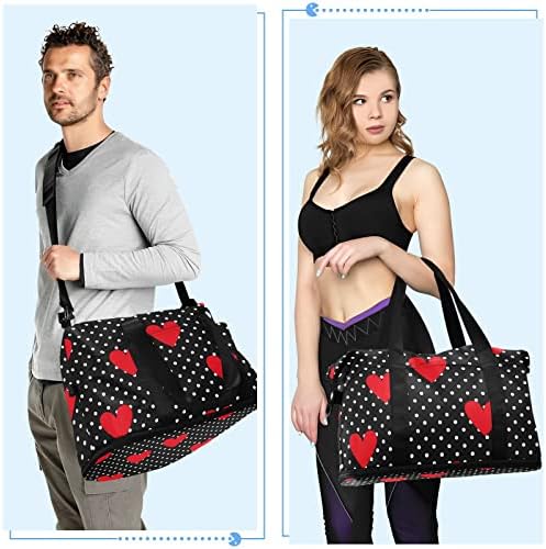 torba za teretanu u obliku polka dot s Valentinovim srcima za mokre suhe cipele džep za teretanu torba za jogu izdržljive