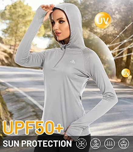 Haimont sunčeve košulje za žene dugi rukavi UV zaštita ženke SPF Hoodie Upf 50+ Vanjska košulja za trčanje prozračna