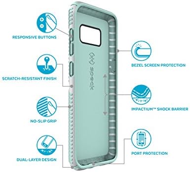 Speck Products Presidio Grip mobitel za mobitel za Samsung Galaxy S8 - Dolphin Grey/Aloe Green