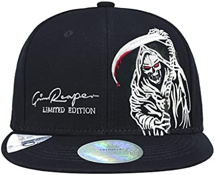 Ljubav prema bejzbolskim kapama za muškarce i žene Moda Grim Reaper vanzemaljska Lubanja Crne bejzbolske kape s ravnim vizirom