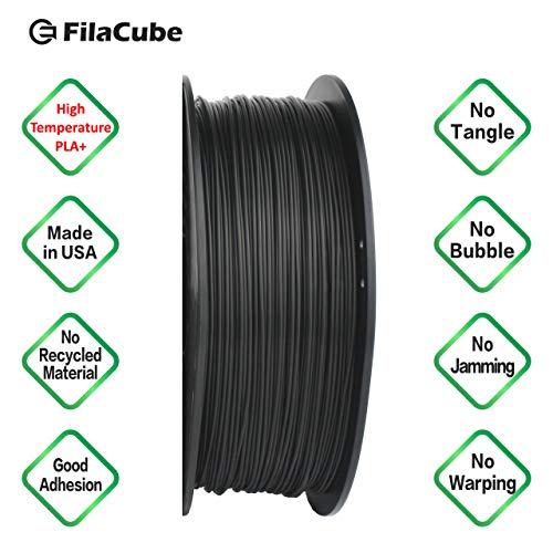 Crni čvrsti jak profesionalni PLA filament, filacube ht-pla+ visoka temperatura PLA plus 1,75 mm 3D filament pisača, tolerira