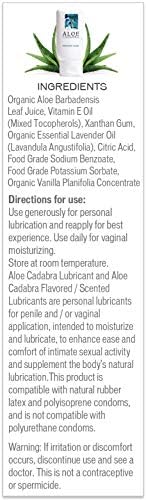 Aloe cadabra prirodni osobni mazivo i organski vaginalni hidratantna krema za muškarce, žene i parove - francuska esencijalna