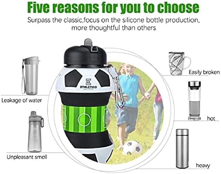 Ethletico srušive boce s vodom s karabinskom hranom Sportska boca za vodu za poklon Djeca Sklopina boca za vodu za planinarenje,