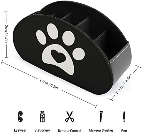 Mačke Paw i Heart Daljinski upravljač/Caddy/Box/Ladica s 5 odjeljaka PU organizator kože sa slatkim tiskanim uzorkom