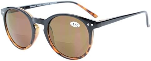 Eyekepper Uštedite 10% na 2 pakiranja bifokalnih sunčanih naočala Sunshine Readers Preveliki okrugla mačje oči Demi kornjača