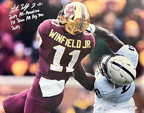 Antoine Winfield Jr. Potpisan je utpisano 16x20 Photo Minnesota Golden Gophers PSA