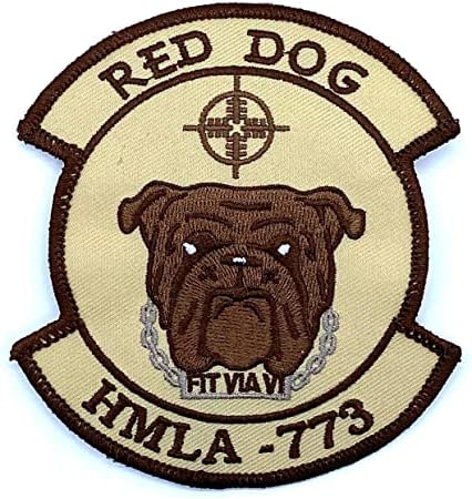 HMLA-773 Red Dog Desert Tan Patch-s kukom i petljom, 4