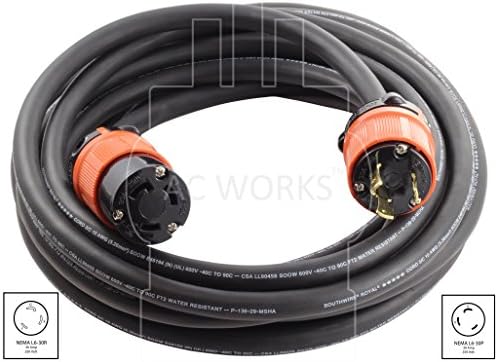 AC Works NEMA L6-30 Guma SOOW 10/3 produžni kabel