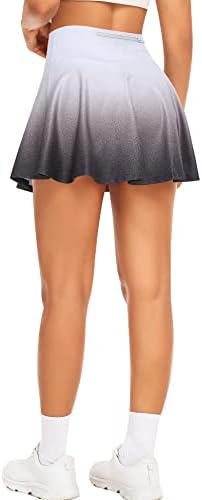 Pleadena teniska suknja za žene s visokim strukom Atletski golf Skorts suknje s 4 džepa trening casual odjeća