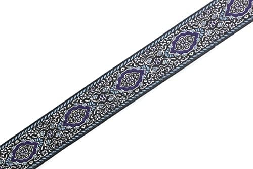 11 dvorišta kalem od 0,98 inča širok ljubičasti srednjovjekovni motiv tkana obruba jakard vrpce vezene vrpce za šivanje vrpce