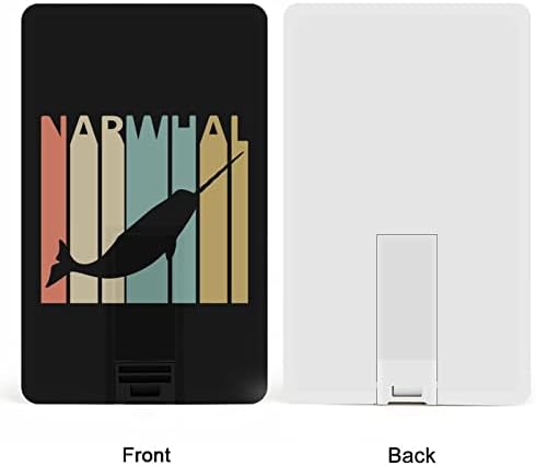 Vintage stil Narwhal USB flash pogon Personalizirana memorija za pogon kreditne kartice UsB ključ darovi