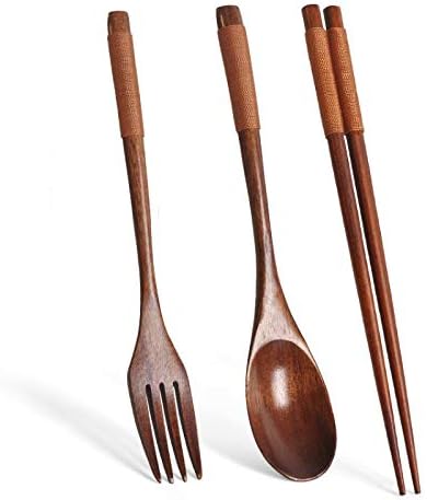 Drvene vilice žlice štapići za jelo Korejski set za jelo pribor za jelo domaći setovi štapića žlica vilica Kuhinjski pribor