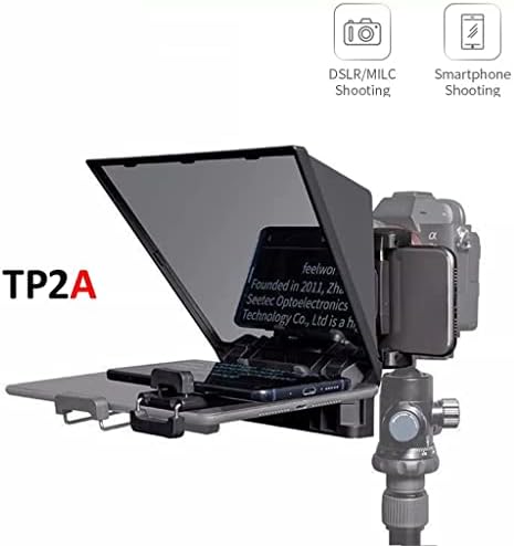 ZYZMH TP2 TP2A Prijenosni 8 -inčni teleprompter podržava ispod 8 DSLR snimanje pametnih telefona/tableta koji potaknu daljinski