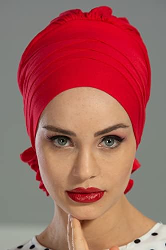 Dizajnerska trenutna turban traka za glavu u stilu križnog križa, unaprijed vezani češljani pamučni hidžab šal za žene