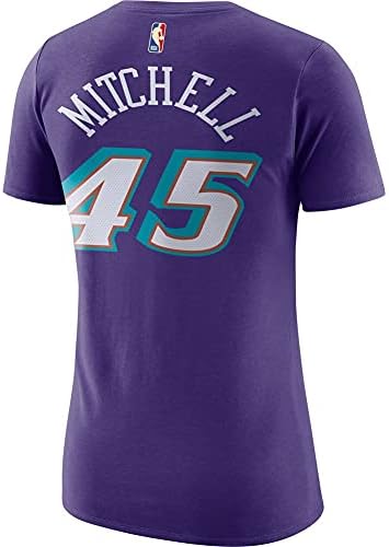Nike ženski Donovan Mitchell Utah Jazz tvrdoglav klasik Naziv i broj majica - Purple