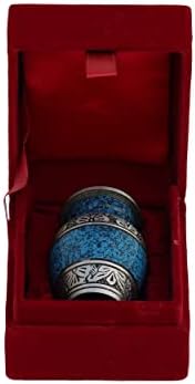 Shreyas Forever Mini Kremation čuva urne za ljudski pepeo prekrasne male aluminijske urne s vrhunskim ručno izrađenim kremiranim