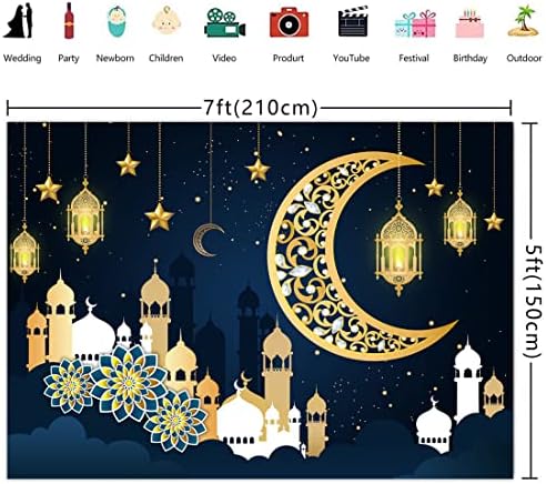 Pozadina Lofaris Ramazan Mubarak Islamska pozadina na muslimansku temu dekor festivalske zabave s mjesečevim fenjerom natpisi