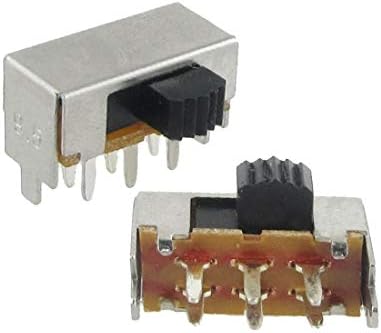 Novi Lon0167 5 kom. x SK22F09-G4 6-pin 2-struka 2P2T DPDT ploča horizontalna klizna prekidač PCB DIY (5 kom. x SK22F09-G4