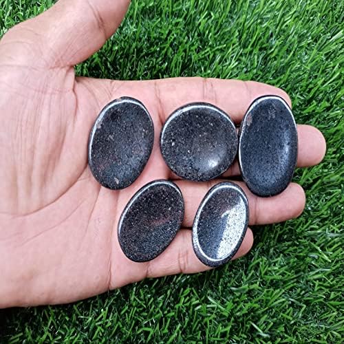 Kamen za brigu o hematitu za kristalno zacjeljivanje džepnog kamena palminog kamena 5 PCS