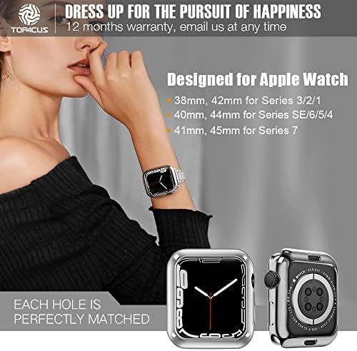 Top4cus 40 mm poklopac meka fleksibilni TPU anti-ocrtani zaštitni 40 mm iwatch futrola kompatibilna s Apple Watch Series