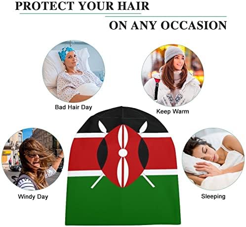 Kenijska zastava unisex beanie kapka mekana topla kapica lubanje za spavanje trčanje casual