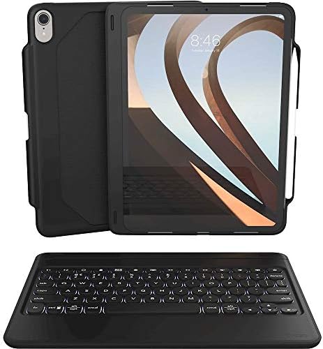 Zagg Robusna knjiga Go - Izdržljiva futrola i Bluetooth tipkovnica za Apple 11 -inčni iPad Pro - Black