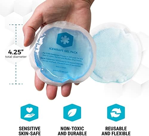 IceWraps 4 ”okrugli s krpom i 4” okrugli s mekom platnu poklopca za djecu gel paket leda - pakiranje vrućih hladnoća za djecu