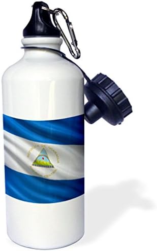 3Drose zastava Nikaragve koja maha u boci za vodu vjetra, 21oz, raznobojni